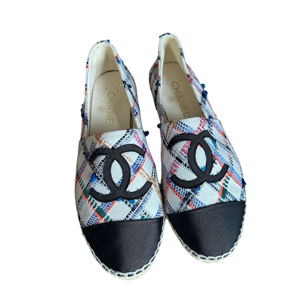 Chanel espadrilles tweed flats RETAIL 995 - Picture 3 of 6